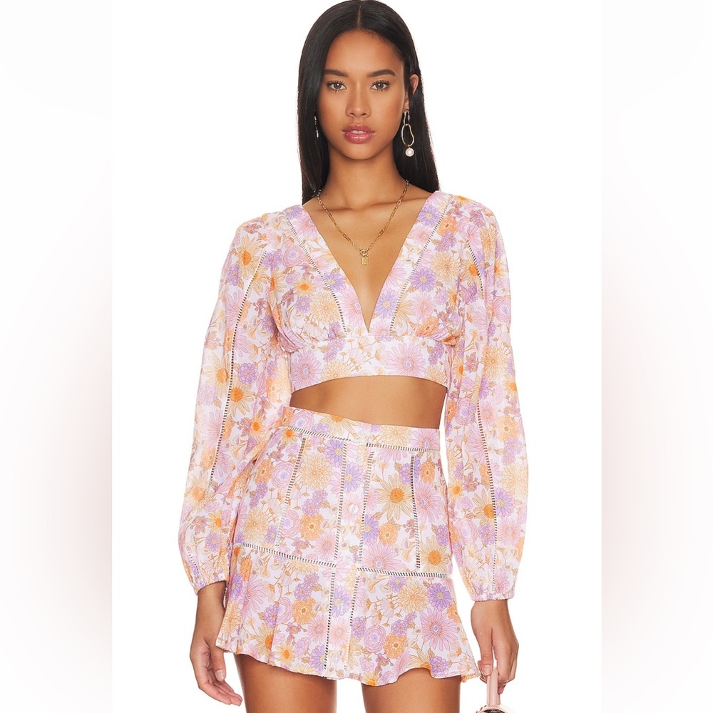 Aurora crop top & aurora mini skirt